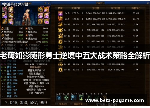 老鹰如影随形勇士逆境中五大战术策略全解析 老鹰如影随形勇士逆境中五大战术策略全解析